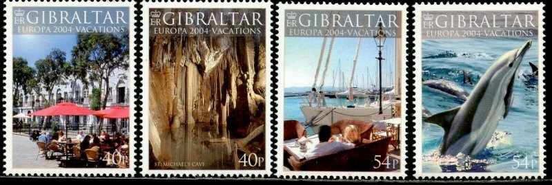 GIBRALTAR Sc#960-963 2004 Europa Vacations Complete Set OG Mint Hinged
