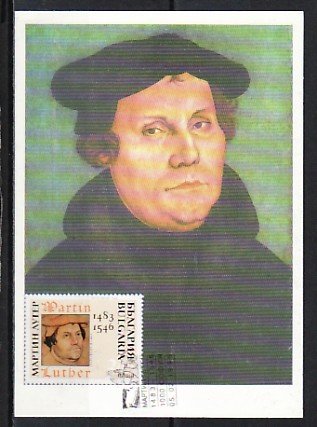 Bulgaria, Scott cat. 3905. Martin Luther, Max. Card.