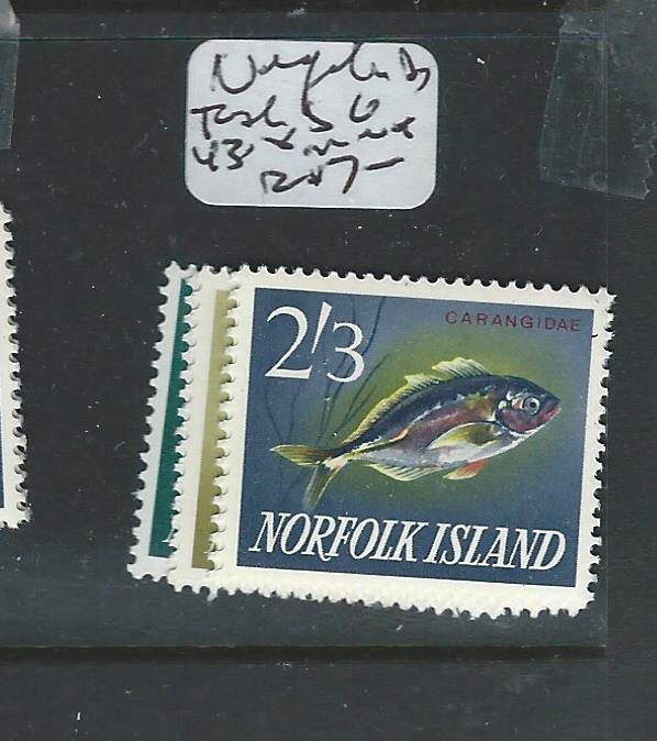 NORFOLK ISLAND  (P2606B) FISH SG 43-8  MNH