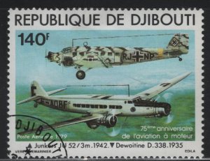 Djibouti C124 Junkers JU-52 and Dewoitine D338 1979