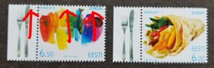 Estonia Europa CEPT Gastronomy 2005 Food Fish (stamp MNH *perf shift error *rare