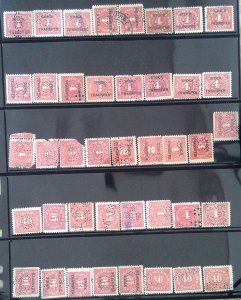 US Small Collection - Perfin Lot