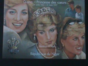 NIGER-1997- POPLE'S PRINCESS-DIANA MNH-S/S-VF-LAST ONE WE SHIP TO WORLDWIDE