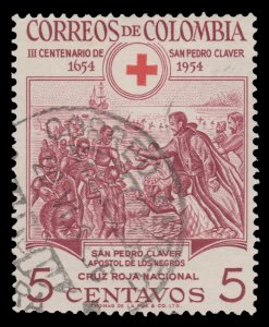 COLOMBIA STAMP 1955 SCOTT # RA54. USED. # 1