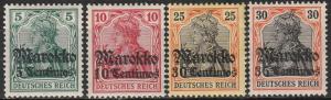 Germany Offices In Morocco #46-7, 49-50 F-VF Unused CV $4.10 (A17675)