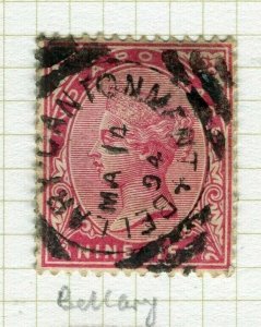 INDIA; POSTMARK fine used cancel on QV issue, Bellary Cant.