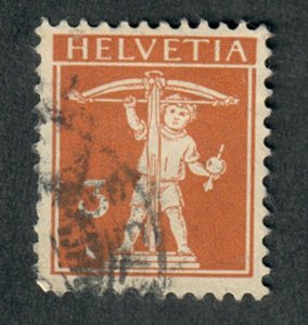 Switzerland #151 used single