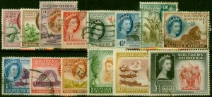 Southern Rhodesia 1953 Set of 14 SG78-91 Fine Used