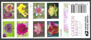 United States #5567b Garden Beauty (2021). Double-sided booklet of 20.  MNH