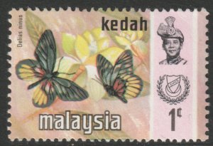 Malaya Kedah Scott 113 - SG124, 1971 Butterflies 1c MH*