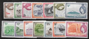 TRISTAN DA CUNHA SG14/27 1954 DEFINITIVE SET MNH