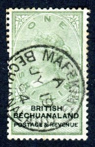Bechuanaland 1888 QV. 1s green & black. Used. SG15.
