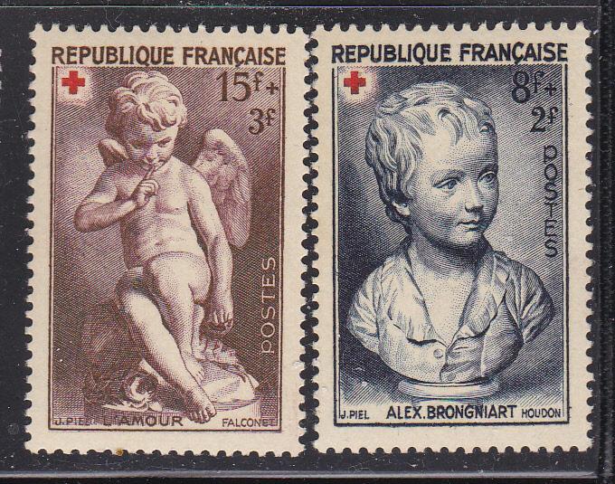 FRANCE B255-56 MNH 1950 RED CROSS-PAINTINGS