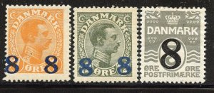 Denmark # 161-3, Mint Hinge Remain.