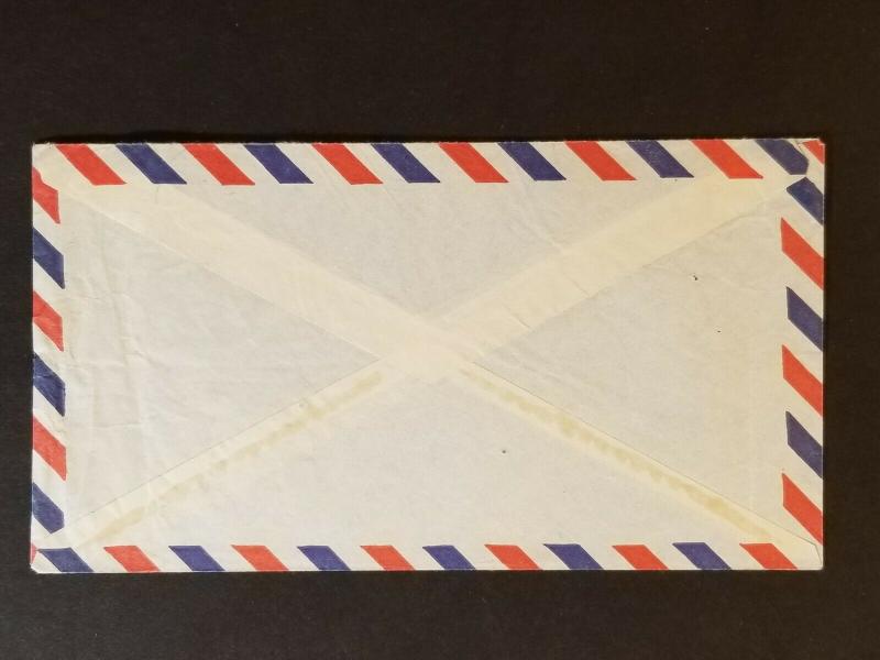 1955 Guadeloupe Chicago Illinois USA Urgent Air Mail De Laurence Company Cover