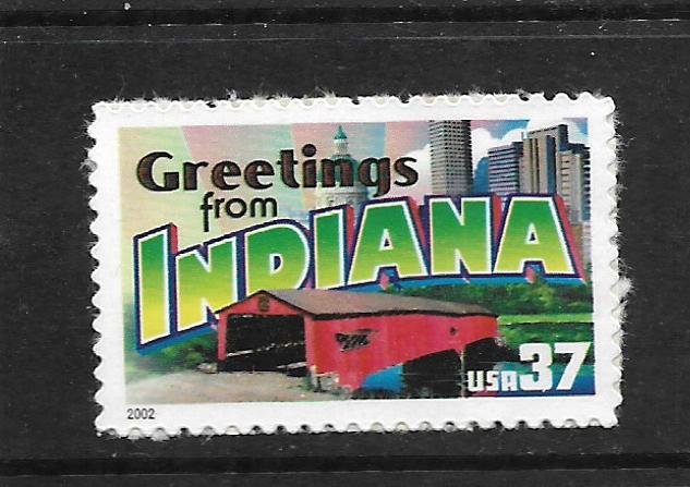 UNITED STATES, 3709, MNH, GREETINGS FROM INDIANA