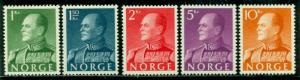 Norway #370-374  Mint VF LH  CV $90.50