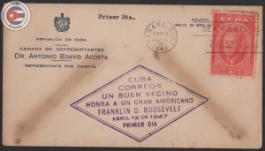 Cuba 1947 Scott 406 | First Day Cover | CU10033