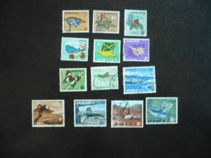 Stamps - Jamaica - Scott# 217-229 - Used Part Set of 13 Stamps