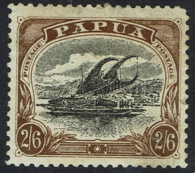 PAPUA 1907 LAKATOI 2/6 WMK SIDEWAYS PERF 11 