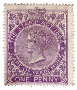 (I.B) Cape of Good Hope Revenue : Stamp Duty 1d (1873) 