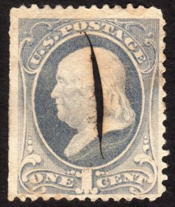 1881, US 1c, Franklin, Used, Sc 206