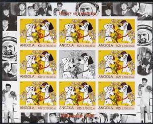 ANGOLA - 2000 - History of Animation #2 - Imperf 9v Sheet - M N H-Private Issue