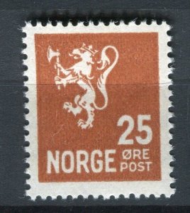 NORWAY; 1930s early Lion Type fine Mint hinged 25ore. value