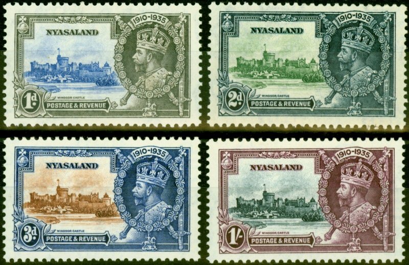 Nyasaland 1935 Jubilee Set of 4 SG123-126 Fine Lightly Mtd Mint