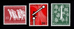 GERMANY DEUTSCHE BUNDESPOST SCOTT #733-735 MNH-OG 1955