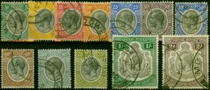 Tanganyika 1927-31 Set of 12 to 2s SG93-103 Fine Used