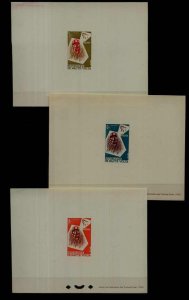 Burkina Faso 77-79 MNH epruve sheets Animal mask/ Monkey