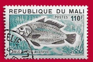 MALI SCOTT#238 1975 110f NILE PERCH - USED/CTO