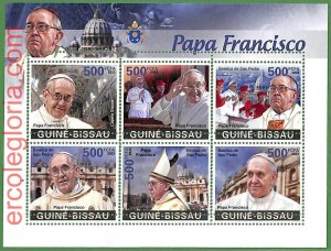 B1494 - GUINE-BISSAU - ERROR MISPERF Stamp Sheet -2023 - Papa Francisco-