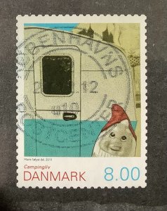 Denmark 2011 Scott 1526 used - 8.00k,  Tourism, Camping Life, garden gnome