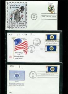 Minnesota Collection Statehood 1976 Bicent FDCs 11 Diff i...