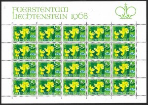 LIECHTENSTEIN (80) All different Sheets of stamps ALL Mint Never Hinged