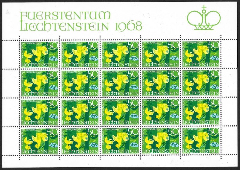 LIECHTENSTEIN (80) All different Sheets of stamps ALL Mint Never Hinged