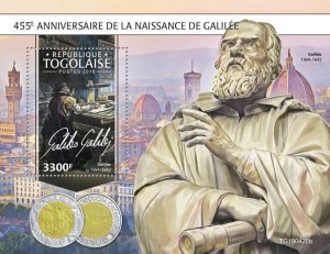 Galileo Galilei Science Stamps Togo 2019 MNH Polymath Famous People 1v S/S