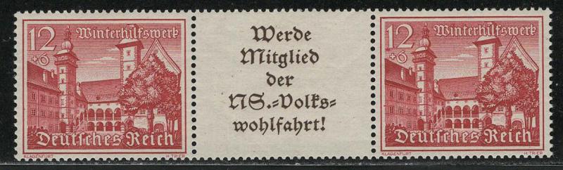 Germany Scott # B165 (2), label A11.4, mint nh, se-tenant, Mi# W143