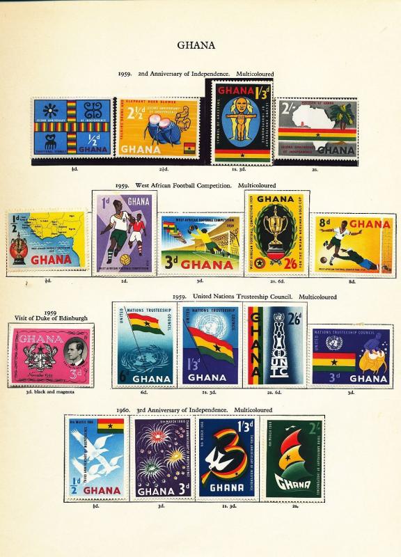 GHANA 1952/61 Mint &Used Collection Appx 100 Items (AU10775)