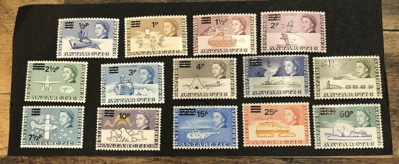 1971 British Antarctic Territory Scott # 25-38 SG 24-27 MNH Mint Unmounted