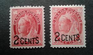  Canada #87-88 mint hinged ~1812.2422