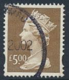 GB QE II Machin - SG Y1803   Used  £5 Brown