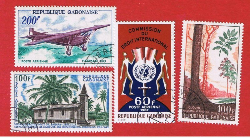 Gabon #C50-59-60-62  VF used    Air Post   Free S/H