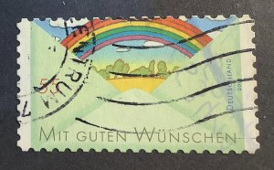 Germany 2011 Scott 2606 used - 55c, Envelope, Rainbow