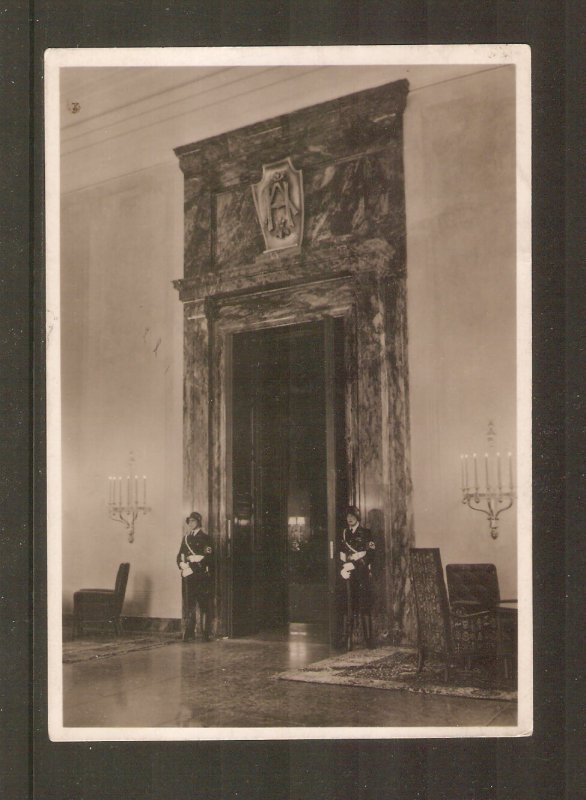 GERMANY real photo showing the entrance to Hitler`s office in the Reichskanzlei