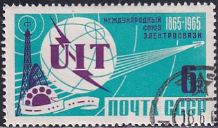 Russia 1965 Sc 3011 International Telecommunications Union Centenary Stamp CTO
