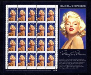 U.S. SCOTT #2967, 3082, 3152, 3326, 3692 -  LEGENDS OF HOLLYWOOD - 5 MNH SHEETS