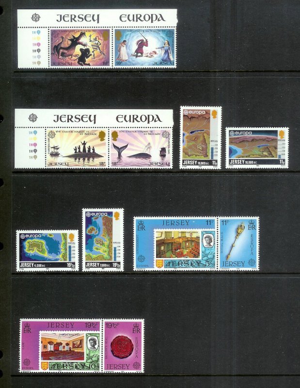 JERSEY Europa (64) All Mint Unused Stamps Most Lightly Hinged